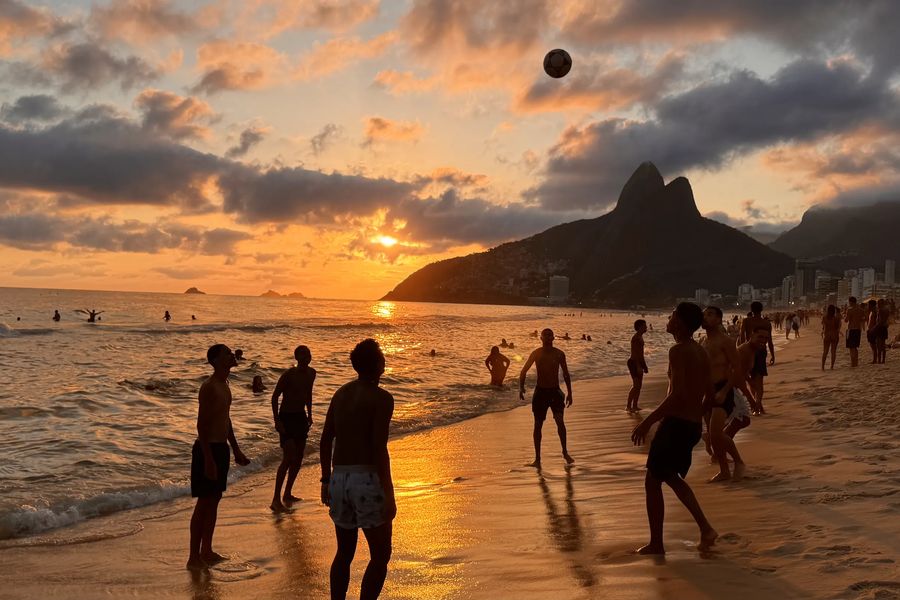 Footvolley on Ipanema beach